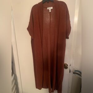 Brown rust color long cardigan 3xl